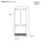 Kucht 36-Inch Built-In 19.6 Cu. Ft. French Door Refrigerator in Custom Panel Ready, Counter Depth, with Ice Maker KR365FD