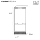 Kucht 36-Inch Built-In Refrigerator in Custom Panel Ready, Bottom Freezer, Counter Depth with Ice Maker KR360SD