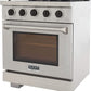 Kucht 30-Inch Gas Range in Stainless Steel with Black Knob (KFX300-K)