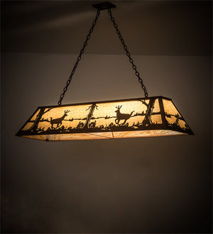 Meyda 60" Long Deer at Lake Oblong Pendant '65420