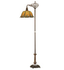 Meyda 69.5"H Duffner & Kimberly Shell & Diamond Bridge Arm Floor Lamp '65830