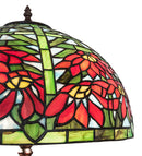 Meyda 25" High Tiffany Poinsettia W/lighted Base Table Lamp- 65896