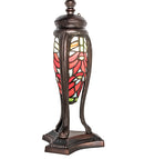Meyda 25" High Tiffany Poinsettia W/lighted Base Table Lamp- 65896