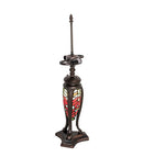 Meyda 25" High Tiffany Poinsettia W/lighted Base Table Lamp- 65896