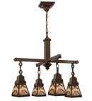 Meyda 26"W NUEVO Mission 4 LT Chandelier '66523