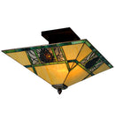 Meyda 17"Sq Pinecone Ridge Flushmount '67849