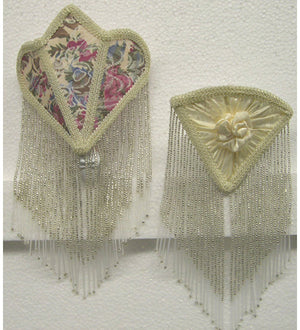 Meyda 11"H Fabric & Fringe Floral Night Light '68563