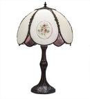 Meyda 22"H Roses Hand Painted Table Lamp- 68597