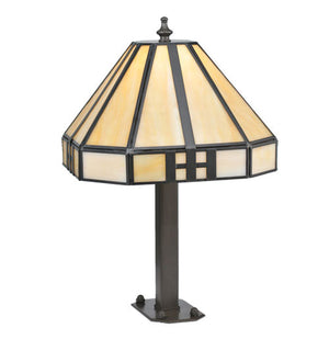 Meyda 15"H Geometric Newel Post Mount '69292