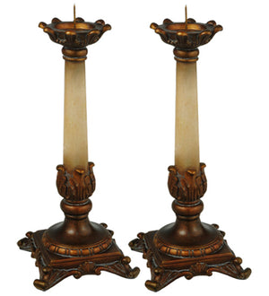 Meyda 10"H Arcadia 2 Pieces Candle Sticks 69335