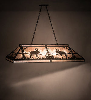 Meyda 61" Long Moose at Lake Oblong Pendant '69610