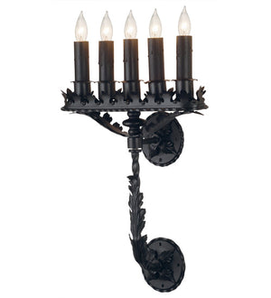 Meyda 16"W Victorian Theatre 5 LT Wall Sconce 70087