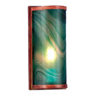 Meyda 5.5"W Cylinder Mente Swirl Fused Glass Wall Sconce 70878