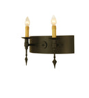 Meyda 18"W Warwick 2 LT Wall Sconce 71304