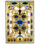 Meyda 32"W X 48"H Estate Floral Stained Glass Window 71888