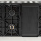 Kucht Signature 48-Inch 6.7 cu ft. Gas Range with Black Door and Rose Gold Accents KNG481-K-ROSE