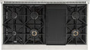 Kucht Signature 48-Inch 6.7 cu ft. Gas Range with Black Door and Rose Gold Accents KNG481-K-ROSE