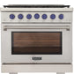Kucht 36-Inch Gas Range in Stainless Steel with Blue Knob (KFX360-B)