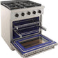 Kucht 30-Inch Gas Range in Stainless Steel with Black Knob (KFX300-K)