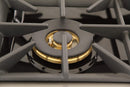 Kucht Signature 48-Inch 6.7 cu ft. Gas Range with Black Door and Rose Gold Accents KNG481-K-ROSE