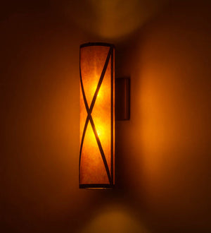 Meyda 5" Wide Saltire Craftsman Wall Sconce 72363