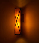Meyda 5" Wide Saltire Craftsman Wall Sconce 72363
