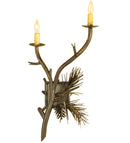 Meyda 13" Wide Lone Pine 2 Light Wall Sconce 72540