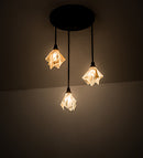 Meyda 24"W Metro Blush Swirl 3 LT Cascading Pendant 72619