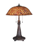 Meyda 27.5"H Tiffany Fishscale Table Lamp 74040