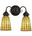 Meyda 14.5" Wide Geometric Green 2 LT Wall Sconce 74056