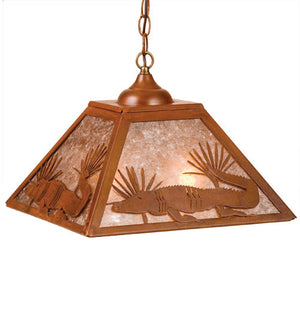 Meyda 16"Sq Alligator Pendant 76322