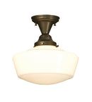 Meyda 12" Wide Revival Schoolhouse Semi-Flushmount 78011