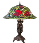 Meyda 24" High Tiffany Rosebush Table Lamp - 78364
