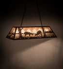 Meyda 48"L Battling Bucks Oblong Pendant 79726