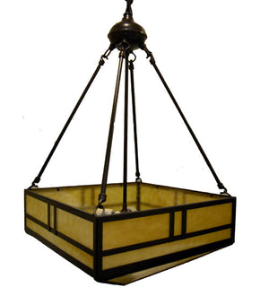 Meyda 16"Sq Double Bar Mission Inverted Pendant 79922