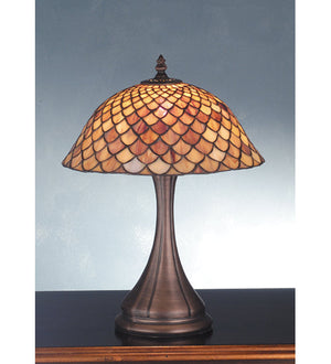 Meyda 16.5"H Tiffany Fishscale Accent Lamp 81063
