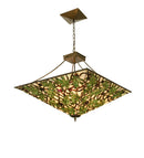 Meyda 26" Square Acorn & Oak Leaf Inverted Pendant 81067