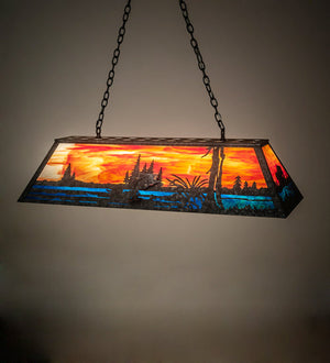 Meyda 48" Long Leaping Bass Oblong Pendant 81119
