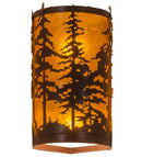 Meyda 6"W Tall Pines Corner Wall Sconce 81808