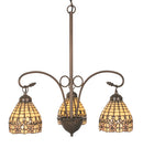Meyda 21"W Victorian Flourish 3 LT Chandelier 81866
