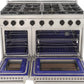Kucht 48-Inch Gas Range in Stainless Steel with Black Knob (KFX480-K)