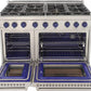 Kucht 48-Inch Gas Range in Stainless Steel with Blue Knob (KFX480-B)