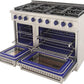 Kucht 48-Inch Gas Range in Stainless Steel with Blue Knob (KFX480-B)