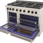 Kucht 48-Inch Gas Range in Stainless Steel with Blue Knob (KFX480-B)