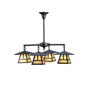 Meyda 31"W Stillwater T Mission 4 LT Chandelier 82503