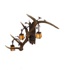 Meyda 46" Wide Antlers Elk 3 Light Wall Sconce- 82834