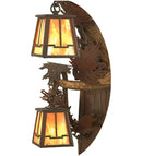 Meyda 26" Wide Antlers Elk 3 Light Wall Sconce- 82835