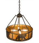 Meyda 22" Wide Lone Bear Inverted Pendant 98440