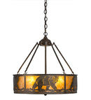 Meyda 22" Wide Lone Bear Inverted Pendant 98440