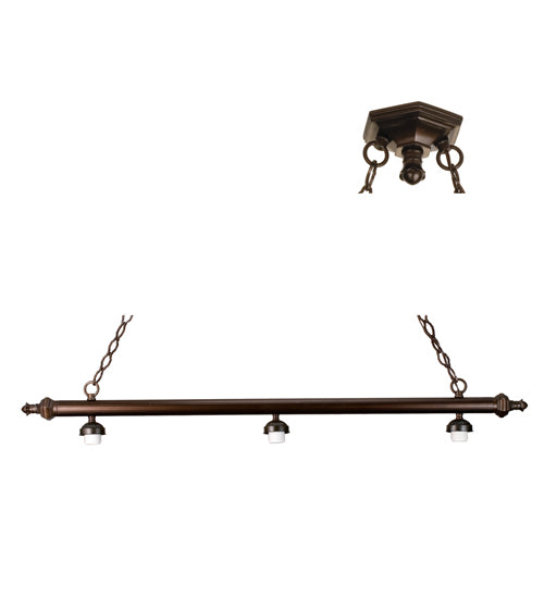 Meyda 47"L RIBBED 3 LT ISLAND HARDWARE